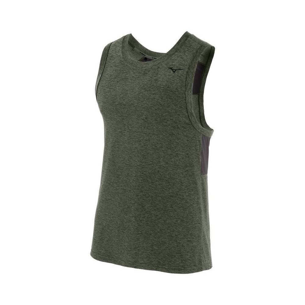 Camiseta De Tirantes Mizuno Alpha Hombre Verde Ofertas BUHZ-69378